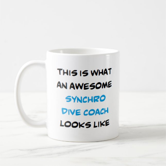 Mug entraîneur synchro, génial (Gauche)