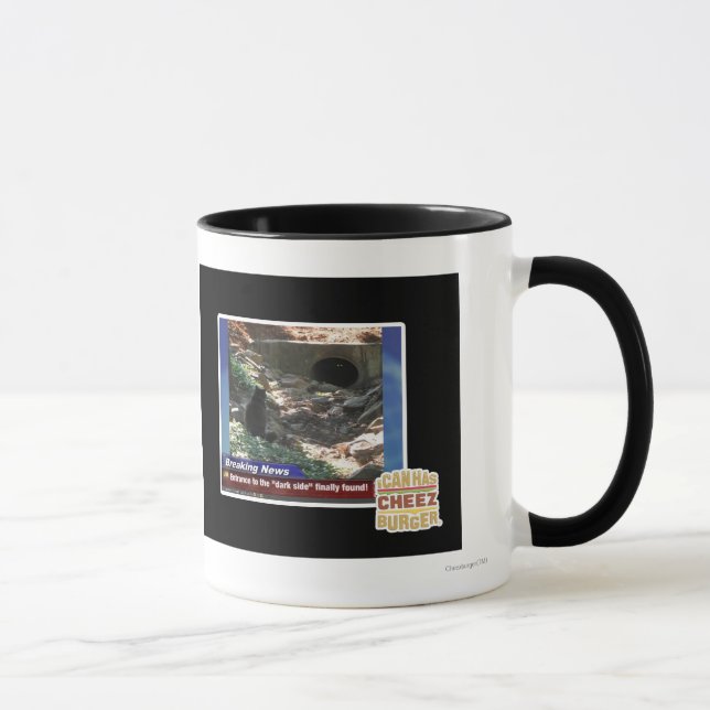 Mug Entrée au côté en noir (Droite)