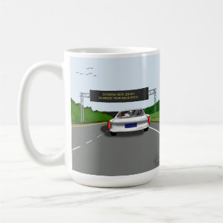 Mug Entrée New Jersey. Augmenter Modes Drôle Cartoon