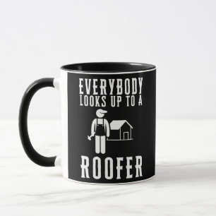 Mug Entrepreneur de construction sur toiture de toitur