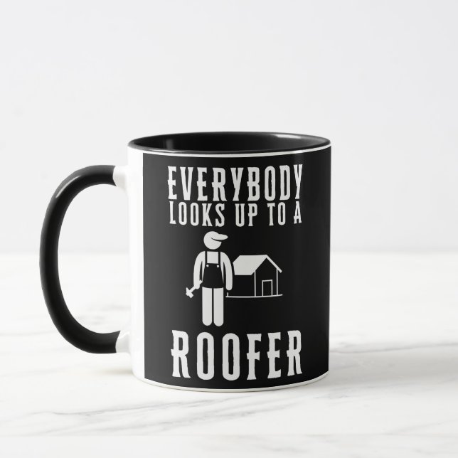 Mug Entrepreneur de construction sur toiture de toitur (Gauche)