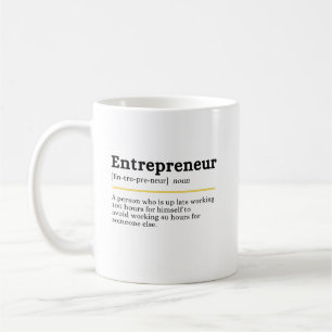 Mug Entrepreneur Définition Nom Motivation Entreprise