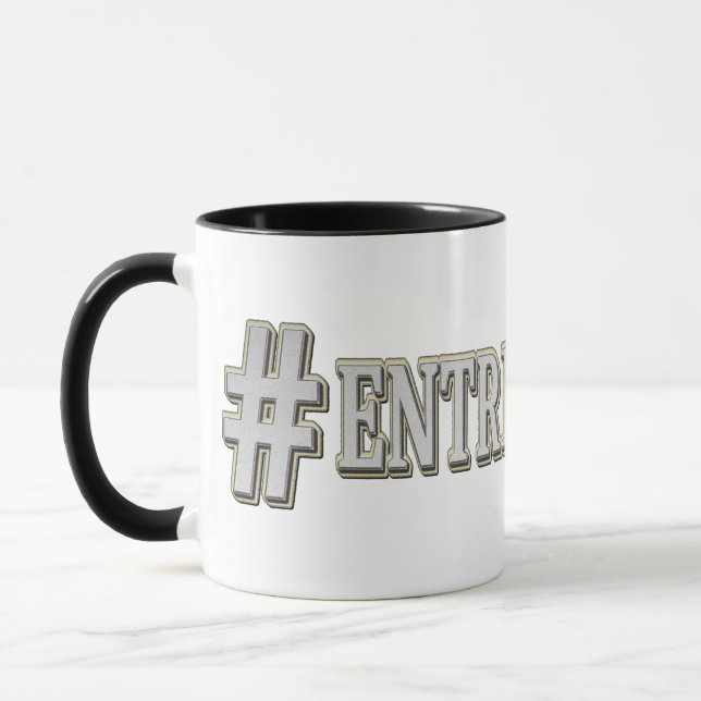 Mug "#ENTREPRENEUR" Mignonne Conception D'Expression.  (Gauche)
