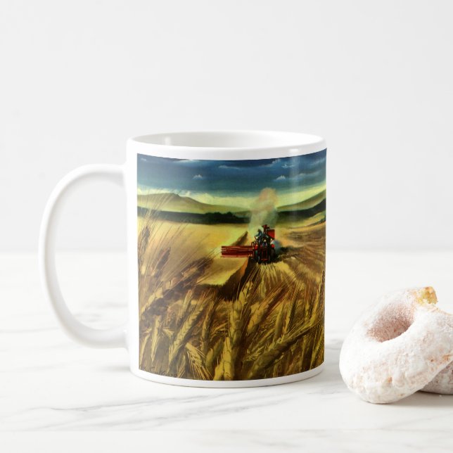 Mug Entreprise agricole agricole vintage, culture de b (Avec donut)