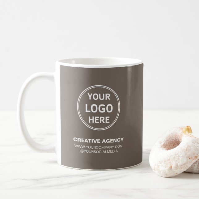Mug Entreprise de logo personnalisé moderne (Avec donut)