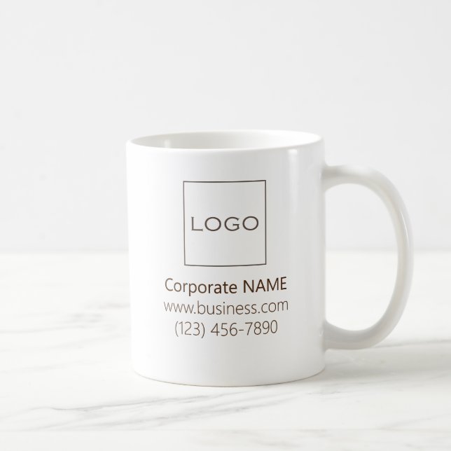 Mug Entreprise Logo Marque Marketing Info Brown (Droite)