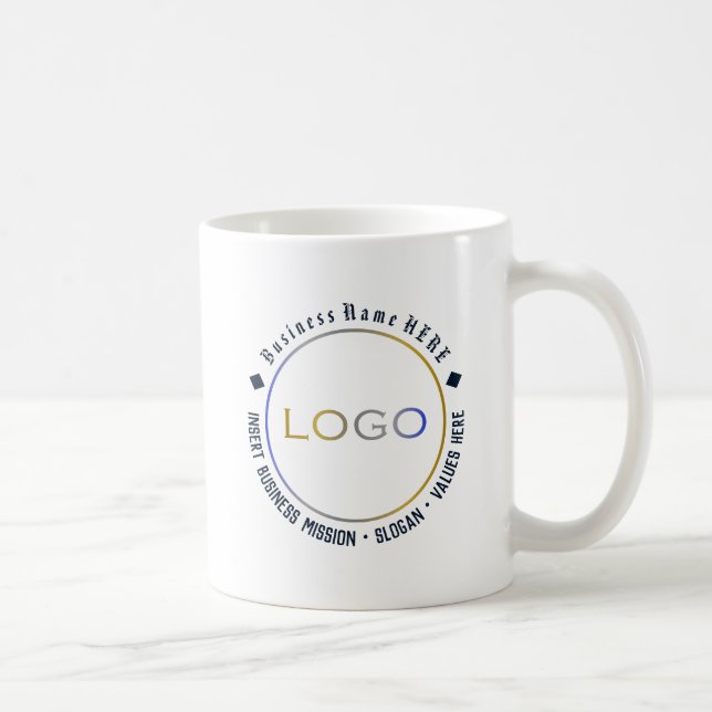 Mug Entreprise simple customisée Nom et logo de l'entr (Droite)