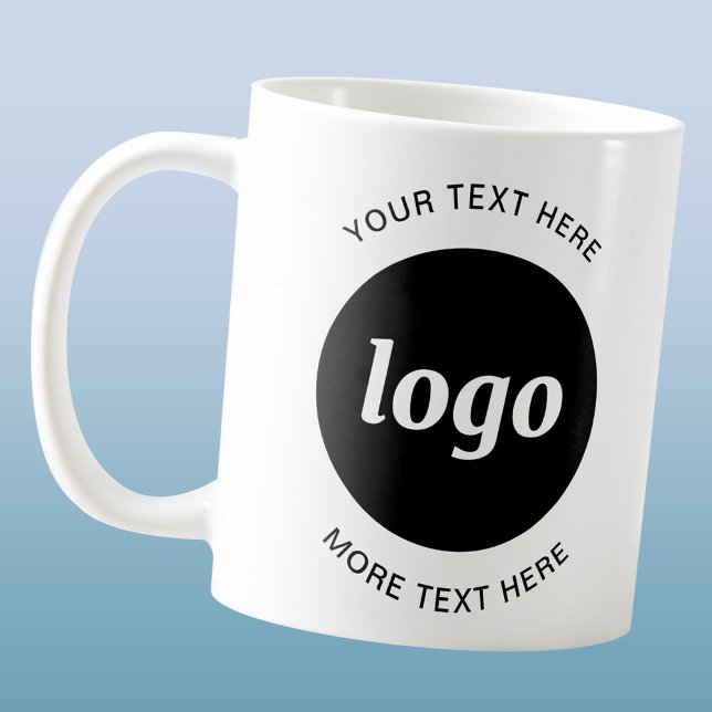 Mug Entreprise Simple Logo et Texte (Logo with text business promotional mug)