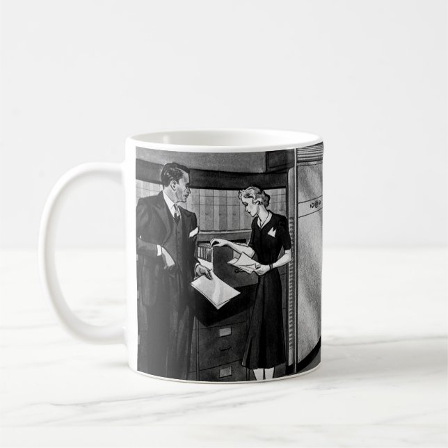 Mug Entreprise Vintage, Hommes d'affaires de direction (Gauche)