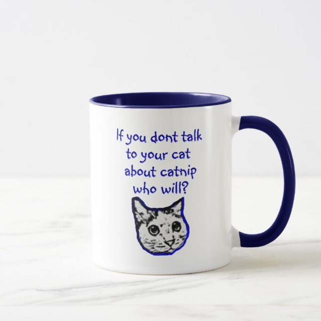 Mug Entretien à votre chat au sujet de cataire (Droite)