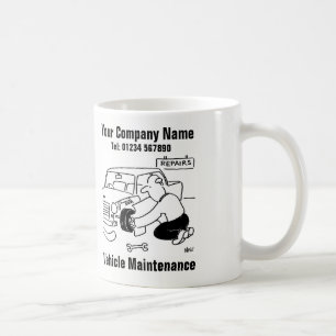 Mug Entretien des véhicules. Mécanicien de garage drôl