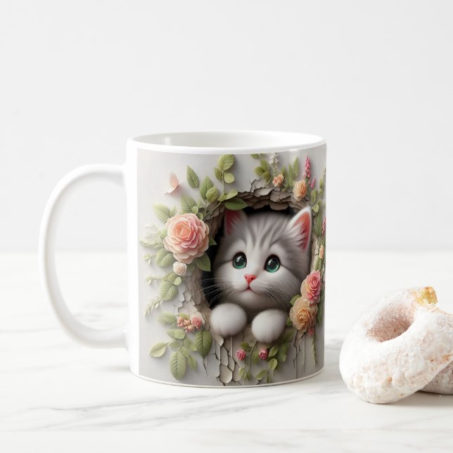 Mug Entrez dans un monde de charme avec notre Kitten 3 (Avec donut)