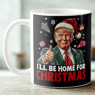 Mug Enveloppe cadeau Trump | Je serai à la maison pour