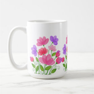 Mug Enveloppement de fleurs colorées
