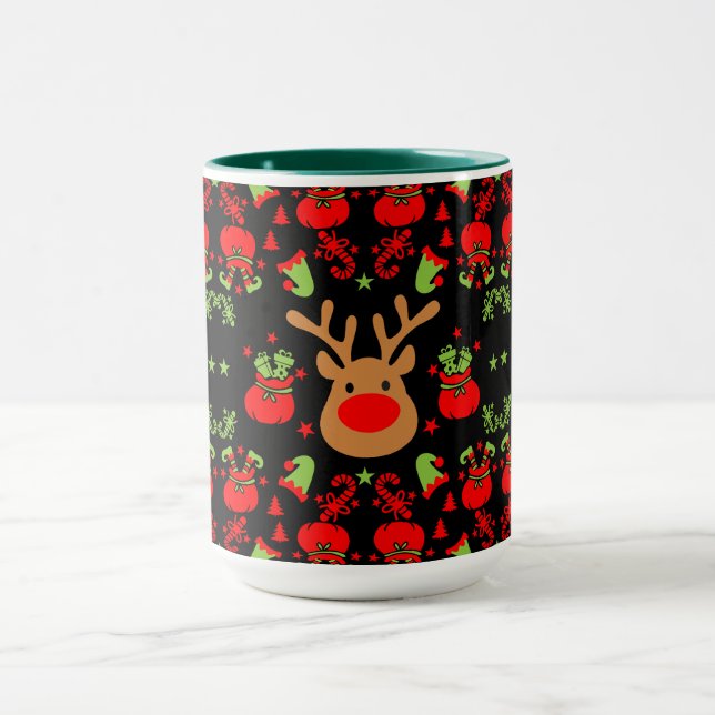 Mug Enveloppement de Noël des elfes amusant (Centre)