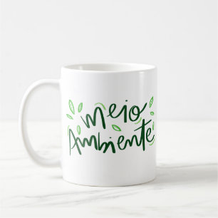 Mug Environnement écologique simple Vert vert gras