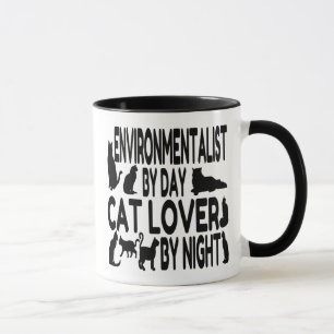Mug environnementaliste Amoureux des chats