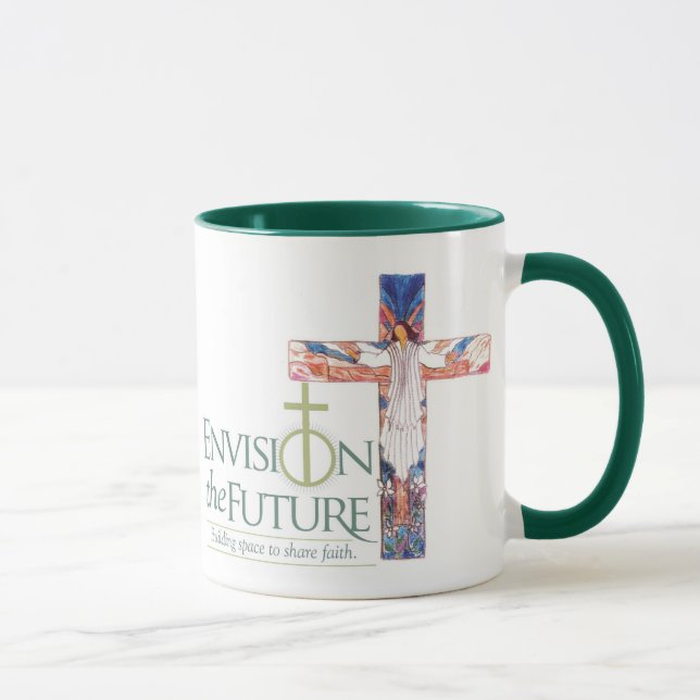 Mug Envisagez avec la croix, le café 2 de grâce (Droite)