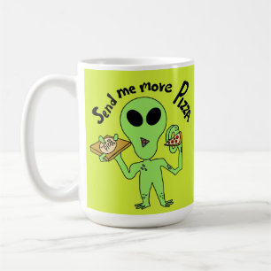 Mug envoie-moi plus de pizza ufo