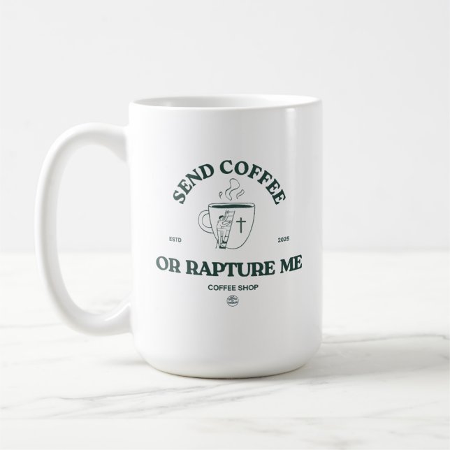 Mug Envoyez du Café ou l'Extase – Café Chrétien Drôle (Gauche)