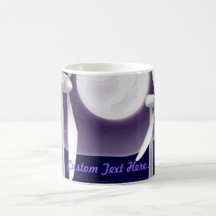 Mug Éolienne Turbine Lumières de la ville la nuit