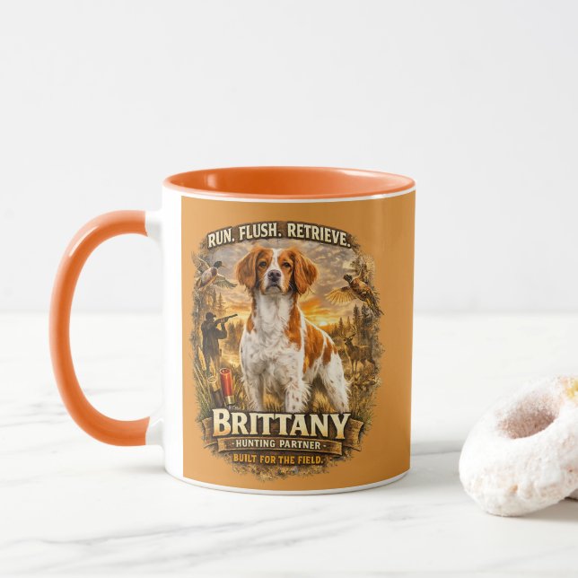 Mug Épagneul breton (Avec donut)