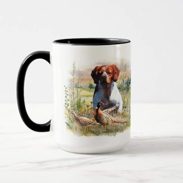 Mug Épagneul Breton – Champ, Concentration, Faisan, Ar (Gauche)