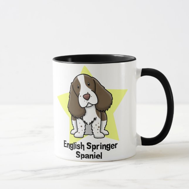 Mug Épagneul de springer anglais d'étoile de Kawaii (Droite)