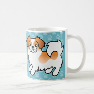 Mug Épagneul tibétain de dessin animé couleur parti-ro