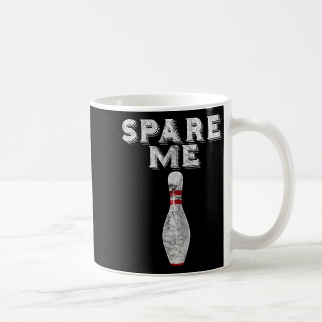 Mug Épargnez-moi équipe de bowling drôle vintage  (Droite)