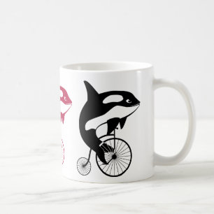 Mug Épaulard d'orque sur le vélo vintage