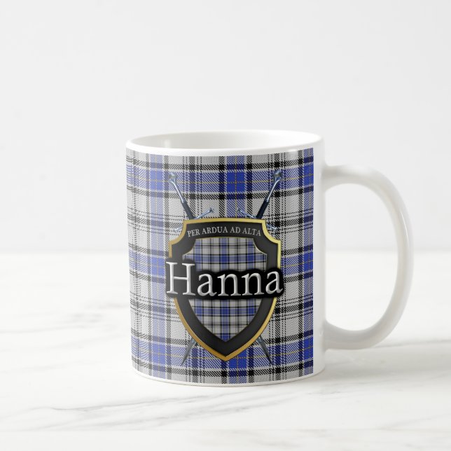 Mug Épées croisées par bouclier de tartan de Hanna (Droite)
