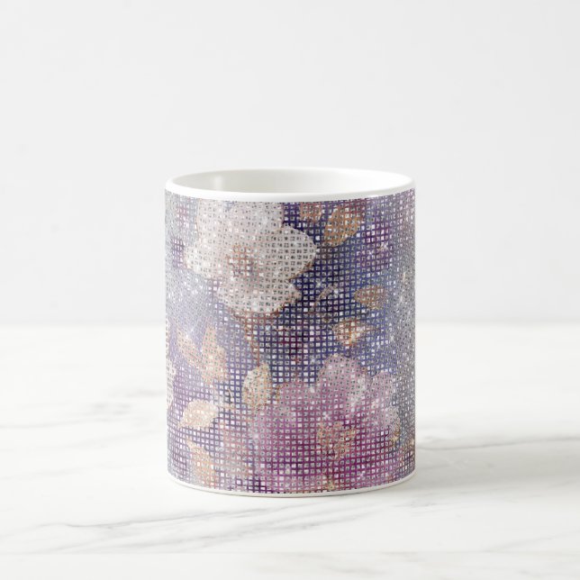 Mug Éperche florale violette en or glam (Centre)