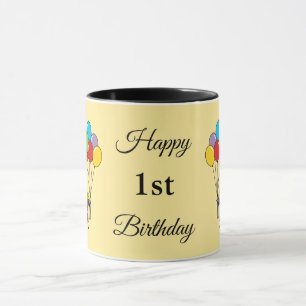 Mug Épervier de dessin avec ballons Anniversaire Ajo