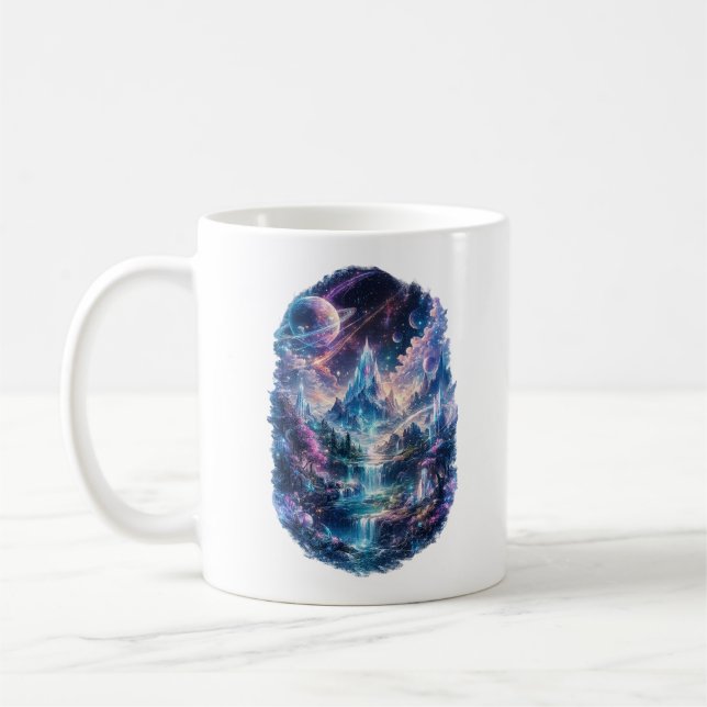 Mug Epic Cosmic Fantasy World Art (Gauche)