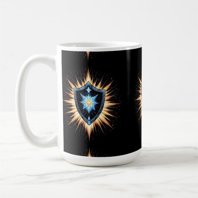 Mug Epic Fantasy Shield with Radiant Energy Burst – Ma (Gauche)