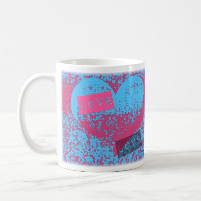 Mug Epic Retro Colors Aimer Coeur Design (Gauche)