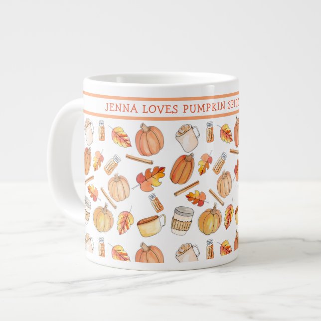 Mug épicé Citrouille de l'automne lunatique (Devant gauche)