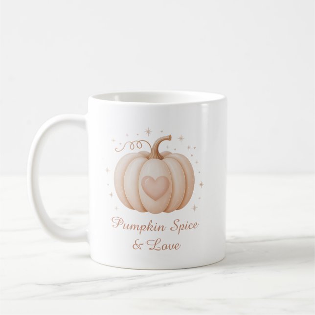 Mug Épice citrouille et amour mignon Pastel Citrouille (Gauche)