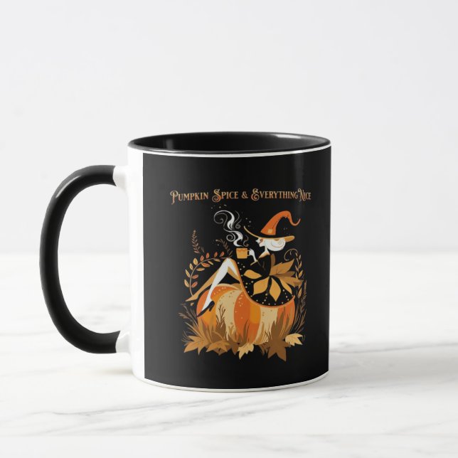 Mug Épice citrouille & Tout Nice Mème & Drôle (Gauche)