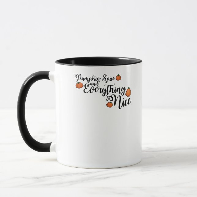 Mug Épices citrouilles Et Tout Nice - Phrase Noir W (Gauche)