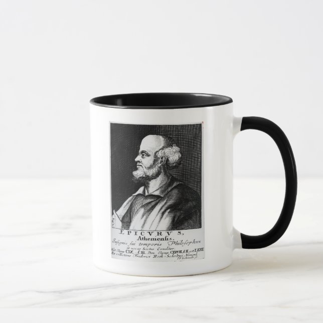 Mug Epicurus, gravé par Johann Fredrich Schmidt (Droite)