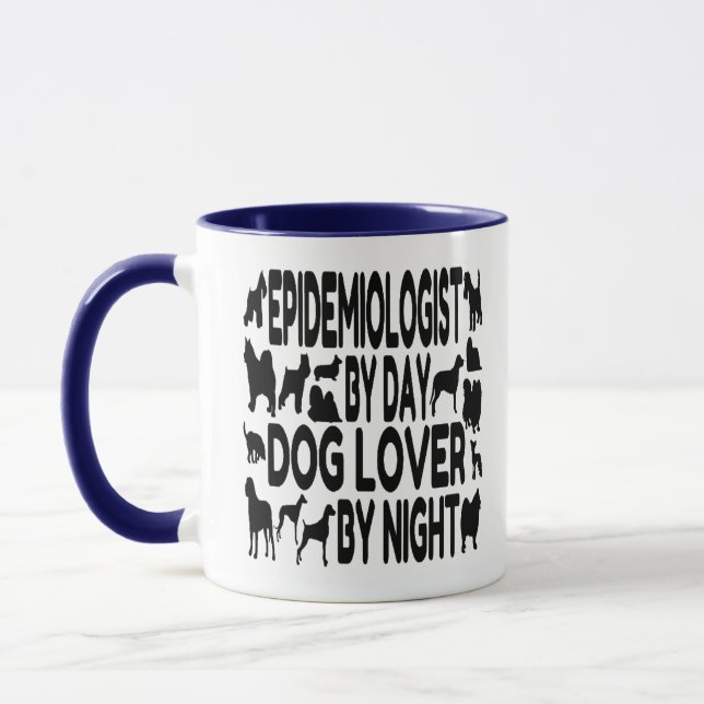 Mug Épidémiologiste Amoureux des chiens (Gauche)