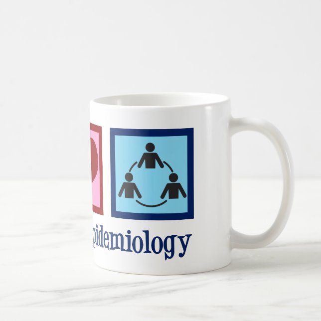 Mug Épidémiologiste Paix Aimer Épidémiologie (Droite)