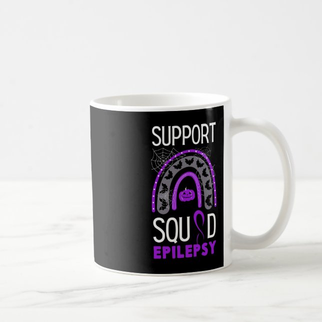 Mug Epilepsie Violet Sensibilisation Équipe de ruban H (Droite)