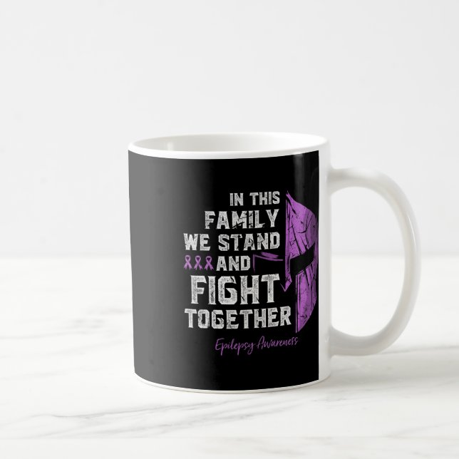Mug Epilepsy Family Support Awareness Spartan Warrior  (Droite)