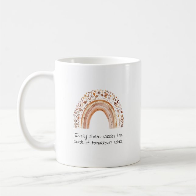 Mug Épingle à bouton arc-en-ciel bohème (Gauche)