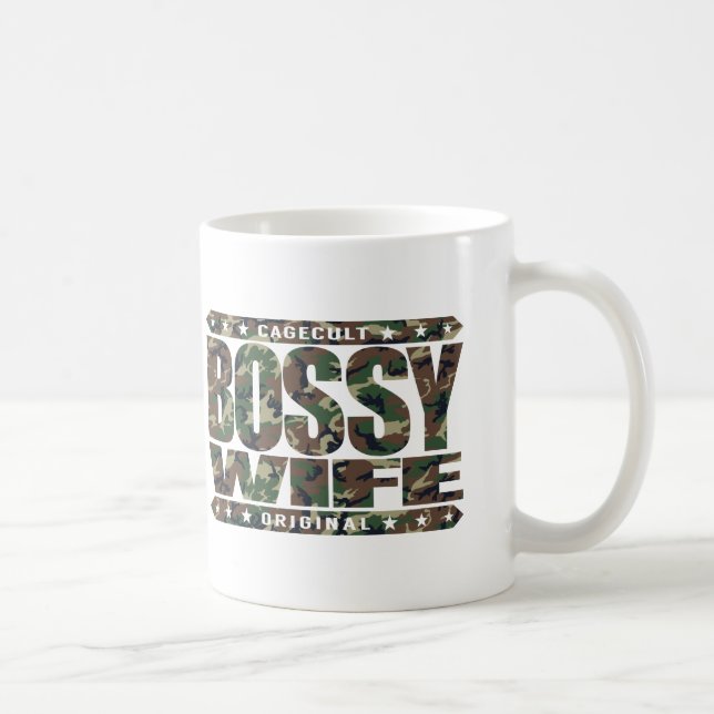 Mug ÉPOUSE AUTORITAIRE - j'utilise le pantalon serré (Droite)