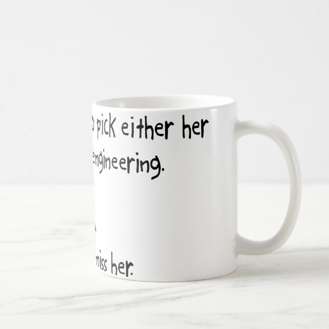 Mug Épouse de sélection ou ingénierie aérospatiale (Droite)