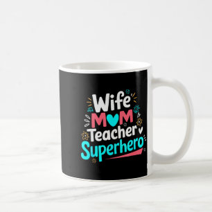 Mug Épouse maman enseignante super-héroïne fête des mè